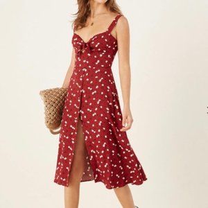 Reformation Frankfort Red Floral Dress  | Size 4